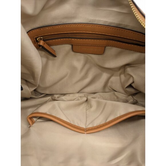 INC Kolleene faux-leather expandable women's Large hobo crossbody bag-CAMEL/TAN - Picture 13 of 13